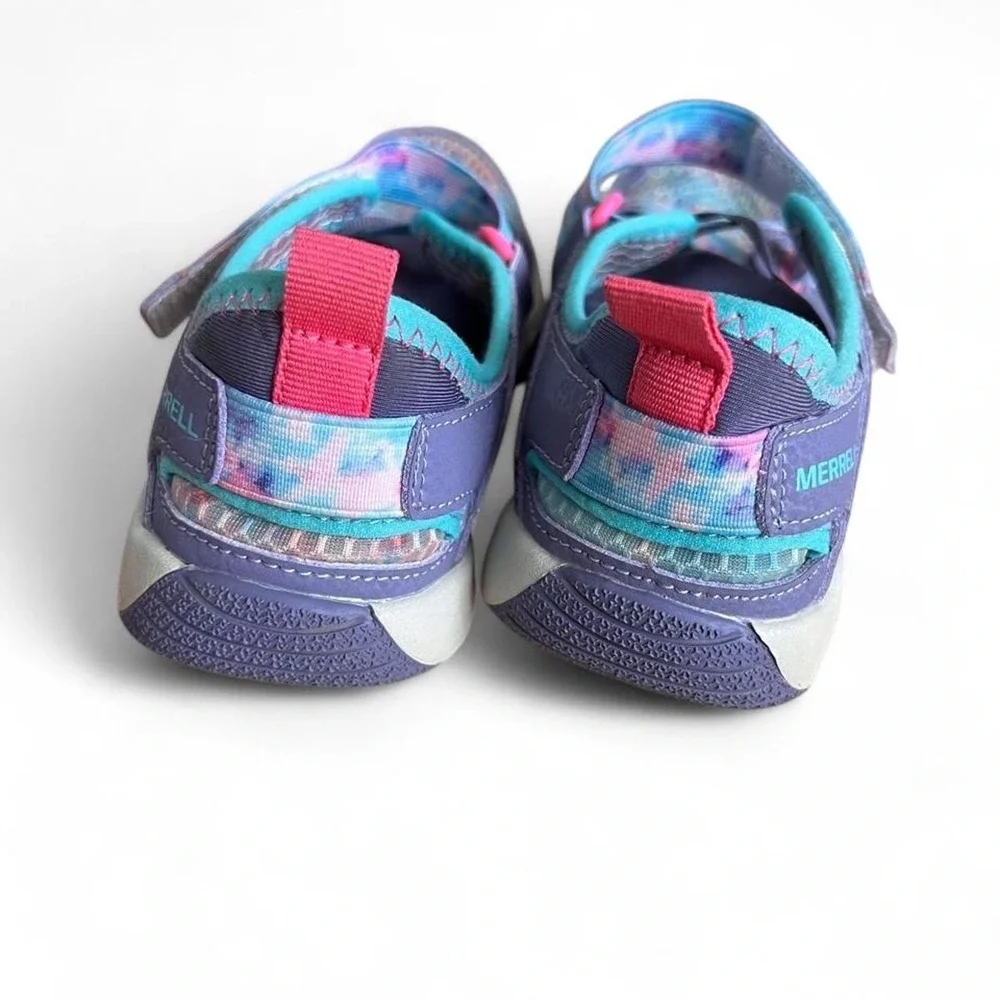 Merrell Kids Hydro Free Roam Water Shoe US 4M Velcro Straps Purple Velcro